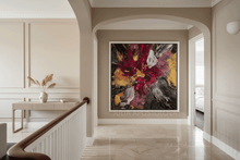 Floral Abstract Painting, Oversized Wall Art Textured Canvas by Julia Apostolova