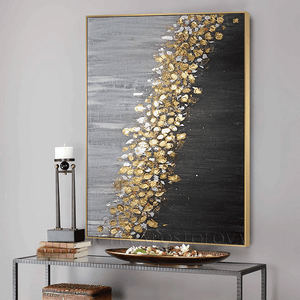 Gold Gray Abstract Original Painting Textured Art with Gold and Silver Leaf for Luxury Wall Decor 'Autumn Jewels' by Julia Apostolova, Minimalist Art, Gold Leaf Textured Art, Modern Design, Julia Apostolova, Interior, Decor, Interior Designer, Luxury Wall Art, Home Decor, Contemporary Art, Glitter Gold Painting, Luxury Art, Glam Art, Livingroom Wall Art Decor, Bedoom Art, Minimal Art, Gift for Him, Gift for Her, Office Art, Mother 's Day Gift, Art for Living Room, Autumn Art, Floral Abstract Art, Glam Decor