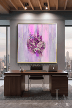 Lilac Abstract Wall Art Oversize Painting, Minimalist Textured Canvas Modern Decor, Julia Apostolova