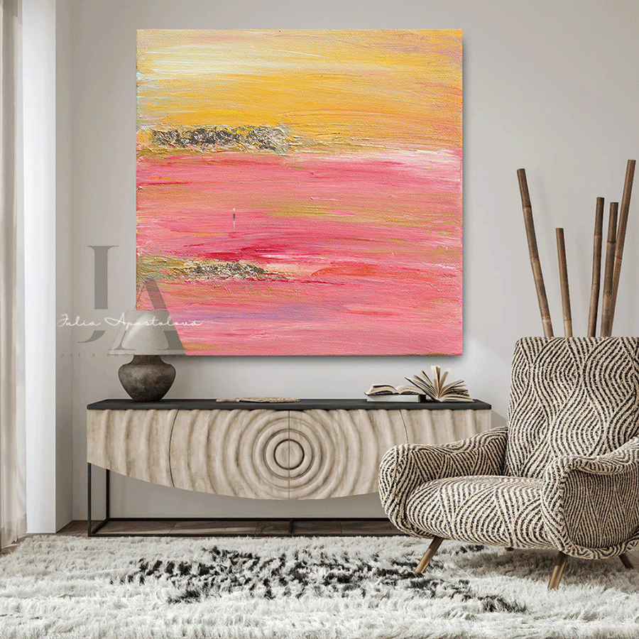 Pink and deals gold wall art