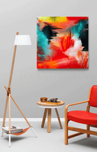 Colorful Wall Art Maximalist Bold Abstract Painting Red Black Large Wall Art Modern Canvas Art Print, Colorful Painting, Pursue Υour Passion, Bold Wall Art Canvas Print, Large Canvas, Rich Color Wall Art Decor