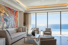 Red Gold Wall Art Colorful Abstract Canvas Print, Gold Silver Art, Large Painting, 'Endless Passion'