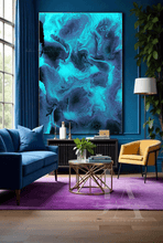 Coastal Abstract Art – Large Seascape Painting with Blue and Turquoise