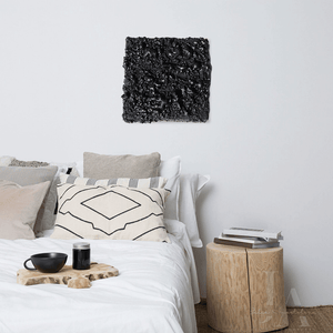 Wabi Sabi Original 3D Art by Julia Apostolova, Modern Textured Black Sculpture Relief Wall Decor, 3d Wall Art Set, Small Art Gift for Him, White Wabi Sabi, Silver Artwork, Copper Wall Art, Dimensional Wall Art, Small Art Christmas Gift for Her, Gift for Father, Husband Gift, Black Wall Art over bed