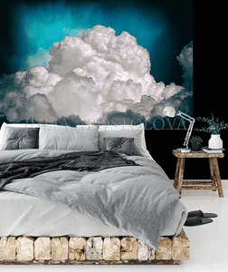 Celestial Clouds Large Abstract Cloud Wall Art Modern Painting Print on Canvas for Trend Wall Decor by Julia Apostolova, Cumulus Clouds, Blue White Cloud Art, Celestial Abstract, Blue White Cloud Wall Art Large Textured Canvas, Cloud Painting, Night Sky, Decor, Interior, Bedroom, Living Room, Celestial Wall Art, Clouds, Canvas Wall Art, Art over Bed, Stars, Dreamy Decor, Hotel Lobby Art, Celestial Wall Art, Nursery Print, Bedroom Wall Decor, Hotel Wall Art, Extra Large Wall Art Print