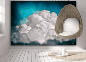 Cloud Painting Celestial Clouds Large Abstract Wall Art Modern Painting Celestial Wall Art, Print on Canvas for Trend Wall Decor by Julia Apostolova, Cumulus Clouds, Blue White Cloud Art, Luxury Wall Decor, Hotel Wall Art, Extra Large Wall Art Print, Celestial Abstract, Blue White Cloud Wall Art Large Textured Canvas, Cloud Painting, Canvas Wall Art, Art over Sofa, Night Sky, Decor, Interior, Bedroom, Living Room, Celestial Wall Art, Clouds, Stars, Dreamy Decor, Hotel Lobby Art, Nursery Print,