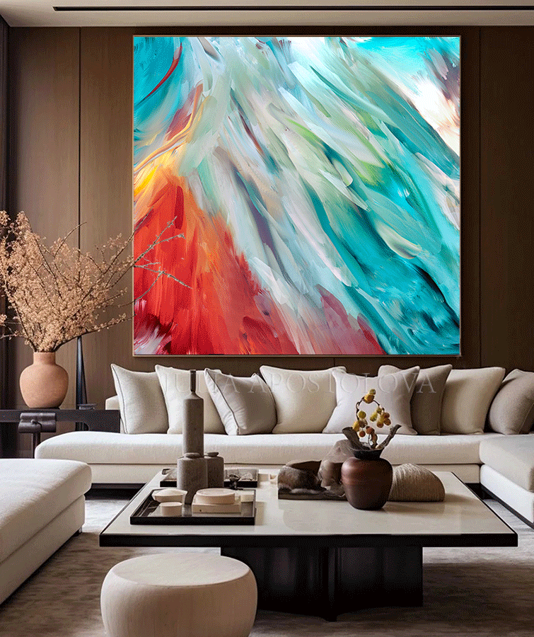 Colorful Abstract Room Colorful Abstract Art Paintings