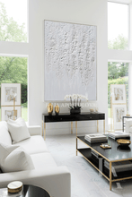 White 3d Texture Minimalist Abstract Painting - Wabi Sabi Wall Art Decor - Julia Apostolova