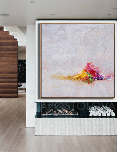 Minimalist Painting, White Abstract Print, Large Wall Art, Fireplace, Living Room, Interior, Modern Art, Ready To Hang, Large Canvas Artwork, White Abstract Painting, Zen Wall Decor