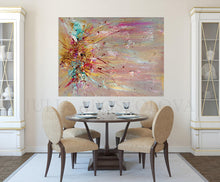 Original Abstract Painting Wall Art with Pastel Colours by Fine Artist Julia Apostolova
