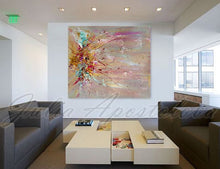 Original Abstract Painting Wall Art with Pastel Colours by Fine Artist Julia Apostolova