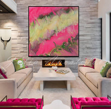 Pink and Gold Wall Art, Pink Champagne,  Julia Apostolova, Pink Abstract Painting, Modern Wall Art Home Decor, Large Print, Minimal Art, Pink Gold Abstract, Pink Interior, Decor, Design, Livingroom, Girl Kids Room Decor, Interior Designer, Canvas, Textured Canvas, Ready to Hang
