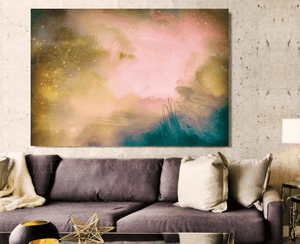 Large Canvas Art Abstract Textured Painting Print Wall Art for Boho Decor or Contemporary Wall Decor