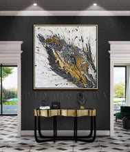 White Black Original Painting, Gold and Silver Leaf, Luxury Interior Art ''Believe In Yourself'', Huge Painting, black, gold leaf art, Abstract Silver Leaf, original art, uxury, Julia Apostolova, White and Gold, Original painting, Luxury decor, Wall art, original painting, glam, modern decoration, interiors, Minimalart, Pinterest Contemporary art, abstract art, luxury homes, modern, trendy, artwork, Livingroom decor Llarge wall art, mixed media art, canvas, acrylic, julia apostolova art, huge art