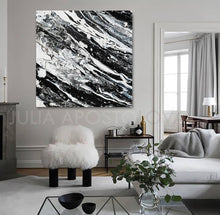 Black White Walll Art, Modern Art, Black and White Abstract Print, Ready To Hang, Large Wall Art, Print on Canvas, Black White Painting, Contemporary Art, Julia Apostolova, Interior, Decor, Luxury, Interior Design, Interior Designers, Hotel Decor, Lobby Decor, Art, Painting, Large Wall Art Canvas Print, Ready to Hang