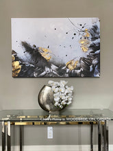 Gold Leaf Painting, Black White Gold Wall Art, Clients Home, Happy Clients, Elegant Abstract Painting, Textured Canvas Print, Julia Apostolova, Black and White Art, Minimalist Painting, Luxury Wall Art Decor, Modern, Contemporary, Wall Art Decor, Interior, Glam Wall Art, Glam Decor, Livingroom