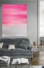 Pastel Abstract Pink White Oil Painting, Modern Minimal Large Wall Art Canvas Print, Julia Apostolova, Pink White Wall Art, Pink Minimalist Painting, Interior, Decor, Office, Art Gift for Her, Harmony in Pink