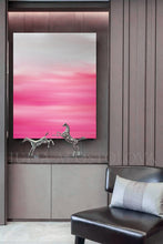 Pastel Abstract Pink White Oil Painting, Modern Minimal Large Wall Art Canvas Print, Julia Apostolova, Pink White Wall Art, Pink Minimalist Painting, Interior, Decor, Office, Art Gift for Her