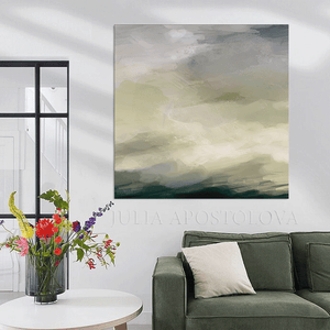 Minimalist Painting Neutral Wall Art Abstract, Sage Green Painting, Textured Print, Large Canvas Art Abstract Soft Painting, Sage Green Abstract, Large Wall Art Canvas, Modern Wall Decor, Abstract Ink Green Painting, Modern Trend Art, Pastel Romantic Painting Large Gray Abstract Painting, Textured Canvas, Office Decor, Home Decor, Sage and Gray, Minimalist Painting, Elegant, Living Room, Bedroom, Interior, Abstract Art, Natural, Huge Art, Ready to Hang. Art over Bed, Romantic Art, Art Gift for Her, Relaxing