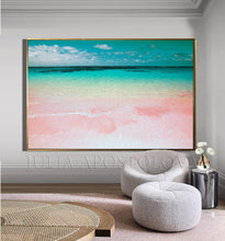 Beach Art, Pink Sand Coastal Wall Art Decor, Turquoise Waters, Aerial Beach Canvas Print Zen Artwork, Coastal Decor, Interior, Zen Artwork, Spa Decor, Bedroom Art, Relaxing Art, Bathroom Art, Coastal Wall Art, Aerial Photography, New Caledonia, Tropical Waters, Zen, Relax, Julia Apostolova, Zen Art, Large Canvas, Huge Wall Art