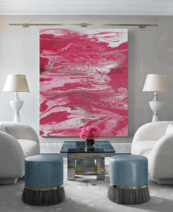 Abstract Painting luxury art, Vila Magenta Pink Wall Art Canvas Print Pink Silver Abstract Romantic Modern Decor, Julia Apostolova, Marble Art, Marble Abstract, Design, romantic abstract, Interior, Art Gift for Her, purple pink abstract, purple pink wall art, abstract painting on canvas, textured wall art, oil painting, abstract art wall art, canvas painting art wall, oversized wall art, oversized painting, large wall art, large painting, pink artwork, art for lounge room, art above sofa, gift for her