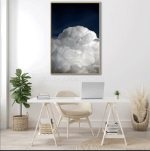 Extra Large Cloud Wall Art, Oversized Blue Painting Canvas Print Modern Trend Decor Abstract Clouds Blue Decor, Cloud Art Painting Canvas Print Large Modern Trend Decor Abstract Clouds Dark Blue Decor, Blue Wall Art in living room decor setting. Dark Art in office decor. Dark Teal Painting Abstract Large Cloud Wall Art on high qualify Canvas from Original Cloud Painting by artist Julia Apostolova, perfect Teal Wall Art for Bedroom, Living room, Office Art, Hotel Wall Art, Restaurant, gift for him