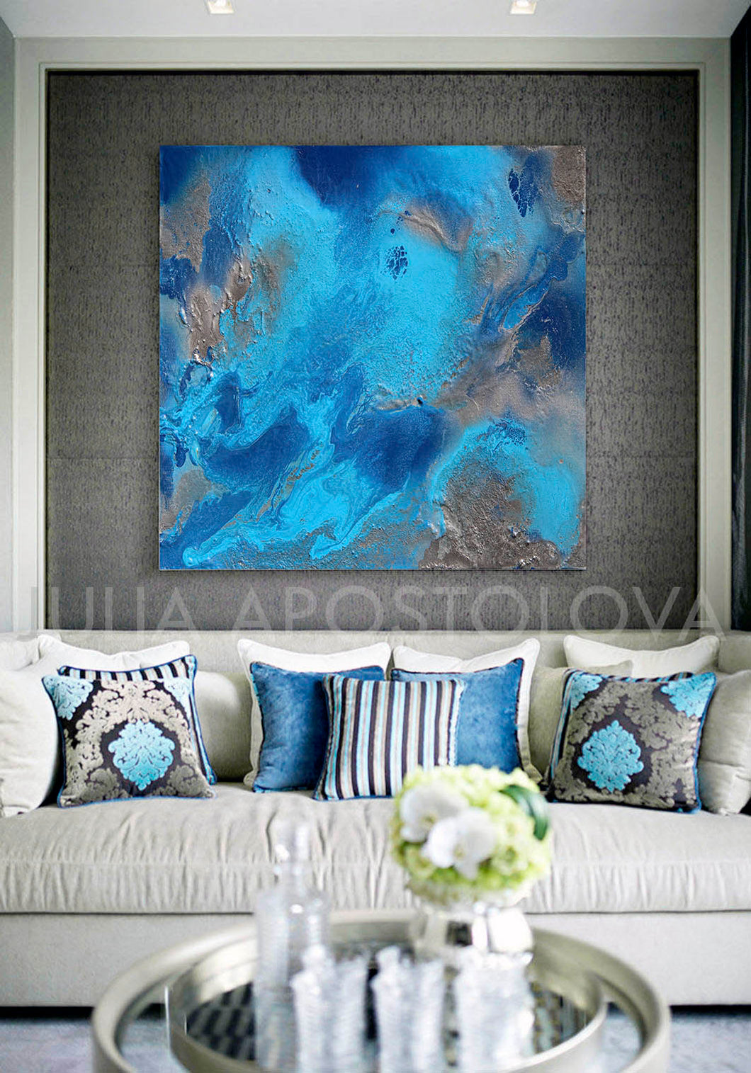 Blue and Gray Wall Art, Ocean Print, Gift for Him, Office Decor, Coastal Canvas Art, Relaxing, Summer Decor, Blue Abstract Art, Blue Marble Painting, Navy Blue Ocean Wall Art Canvas, Modern Print Blue Wall Decor, Julia Apostolova, Blue Painting, Coastal Art, Cozy, Interior, Home Decor, Bedroom Wall Art, Ocean Painting, Minimalist Blue Art, Ocean Abstract, Abstract Seascape, Bathroom Wall Art, Hotel Lobby Art Decor, Airbnb wall art decor, Coastal Decor, Elegant Art, Ocean Wall Art, Turquoise Blue Abstract