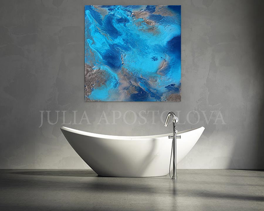 Blue and Gray Wall Art, Ocean Print, Gift for Him, Office Decor, Coastal Canvas Art, Relaxing, Summer Decor, Blue Abstract Art, Blue Marble Painting, Navy Blue Ocean Wall Art Canvas, Modern Print Blue Wall Decor, Julia Apostolova, Blue Painting, Coastal Art, Cozy, Interior, Home Decor, Bedroom Wall Art, Ocean Painting, Minimalist Blue Art, Ocean Abstract, Abstract Seascape, Bathroom Wall Art, Hotel Lobby Art Decor, Airbnb wall art decor, Coastal Decor, Elegant Art, Ocean Wall Art, Turquoise Blue Abstract
