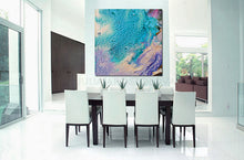 Abstract Seascape, Beach Wall Decor, Turquoise Abstract Painting, Cell Art Print, Modern Decor, Living Room, Interior Decor, Cell Painting, Cell Abstract Art, Home Decor, Beach Art, Design, Interior Designer, Large Wall Art by Fine Artist Julia Apostolova
