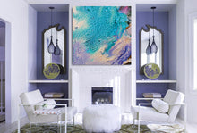 Abstract Seascape, Beach Wall Decor, Turquoise Abstract Painting, Cell Art Print, Modern Decor, Living Room, Interior Decor, Cell Painting, Cell Abstract Art, Home Decor, Beach Art, Design, Interior Designer, Large Wall Art by Fine Artist Julia Apostolova