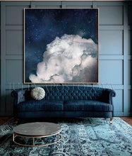 Large Cloud Painting, Celestial Decor, Cloud Wall Art Abstract Navy Blue White Clouds, Large Canvas, Cumulus Clouds, Cloud Painting, Navy Cloud Art, Celestial Abstract, Blue White Cloud Wall Art Large Textured Canvas, Julia Apostolova, Cloud Abstract Painting, Decor, Interior, Bedroom, Living Room, Celestial Wall ART, Clouds. Cloud Wall Art, Art over Bed, Dreamy Decor, Hotel Lobby Art