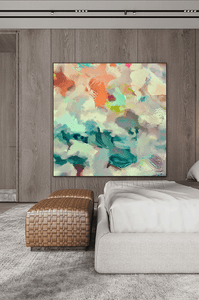 Floral Abstract Art, Pastel Wall Art, Botanical Art, Sage Green Orange Painting, Large Canvas Print, Exotic Gardens, Colorful Painting, Abstract Painting, Wall Art Decor, Modern Decor, Abstract Print, Wall Decor, Abstract Canvas, Pastel Wall Decor, Sage Green Abstract Painting, Modern Decor, Living Room, Interior Decor, Trend Art, Home Decor, Floral Art, Design, Interior Designer, bedroom, Large Wall Art, Fine Artist, bedroom, kids room, interior, elegant art, nursery decor, tender, Airbnb hotel decor