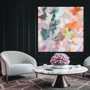 Pastel Wall Art Abstract Floral Painting with Pale Mauve Olive and Orange Botanical Art Large Print, Large Canvas Print, Exotic Gardens, Colorful Painting, Abstract Painting, Wall Art Decor, Modern Decor, Abstract Print, Wall Decor, Abstract Canvas, Pastel Wall Decor, Sage Green Abstract Painting, Modern Decor, Living Room, Florals, Interior Decor, Trend Art, Home Decor, Interior Designer, living room, Large Wall Art, bedroom, kids room, interior, elegant art, nursery decor, tender, Airbnb hotel decor
