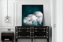 Large Cloud Art Abstract Painting, Cloud Wall Art Embellished Canvas, Modern Office Decor, Trend Art, Dark Teal, Wall Art Cloud Painting, Cloud, Large Cloud Art Textured Canvas Print, Modern Interior Decor, Julia Apostolova, Dreamy Art, luxury decor, art above bed art, airbnb decor, oil painting, abstract wall art, abstract print, abstract painting, abstract cloudscape, abstract clouds, interior decor, huge wall art canvas, teal home decor, teal and white, teal abstract, stretched canvas, abstract clouds