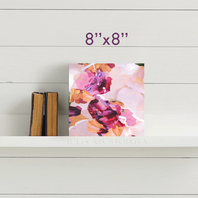 Floral Abstract Painting Pink Abstract Wall Art Nursery Wall Decor Canvas Print Perfect Gift for Her Modern Trend Art Decor, Pastel Abstract Painting Cloud Wall Art Romantic Painting Large Canvas Art Print Modern Trend Decor, Purple Abstract Painting, Modern Wall Art Decor, Blush Pink Purple Wall Art, Textured Canvas, Office Decor, Home Decor, Minimalist Painting, Flowers, Elegant, Living Room, Bedroom, Interior, Abstract Art, Large Abstract, Huge Art, Ready to Hang. Art over Bed, Romantic Art 8''x8''