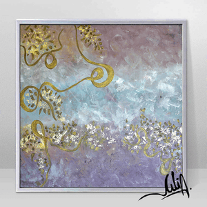 Pastel Color Wall Art Original Painting, Julia Apostolova, Romantic Floral Abstract Painting Elegant Gold Leaf Art, Pastel Colors, Modern Romantic tender art, Original Abstract Gold Leaf Painting, Art Gift for Her, Girls Room Decor, Interior Decor, Interior Design, Interior Designers, Kids Room Decor, Wall Art Design, Gold Leaf Wall Art, Glitter, Golden Accents, Modern Decor, Zen, Floral Art, Floral Abstract, Original Wall Art, Original Artwork