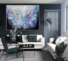 Abstract Floral Painting, 'Memories of Provence', Extra Large Wall Art , Julia Apostolova, Textured Canvas, Modern Decor, Elegant Paintin, Floral Wall Art, Interior, Decor, Art for Her, Landscape Art, French Art, Lavender ART, Landscape Abstract, Modern Wall Art, Interior Design, Bedroom Art, Living Room Wall Art Decor, Art Gift, Textured Painting, Black and Purple, Black and Lilac