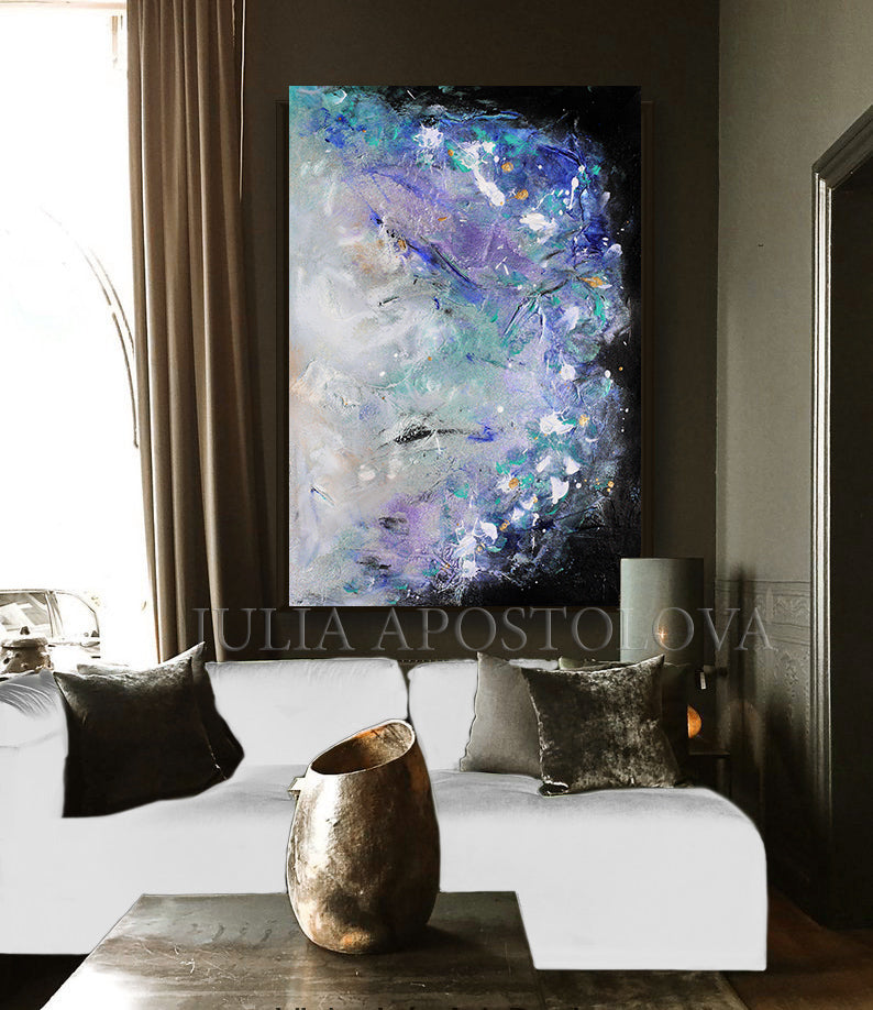 Large Canvas Art Abstract Textured Painting Print Wall Art for Boho Decor  or Contemporary Wall Decor