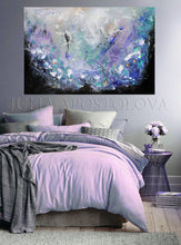 Abstract Floral Painting, Extra Large Wall Art , Julia Apostolova, Textured Canvas, Modern Decor, Elegant Paintin, Floral Wall Art, Interior, Decor, Art for Her, Landscape Art, French Art, Lavender ART, Landscape Abstract, Modern Wall Art, Interior Design, Bedroom Art, Living Room Wall Art Decor, Art Gift, Memories of Provence, Textured Painting, Black and Purple, Black and Lilac