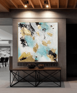 Gold Leaf Painting, Luxury Wall Art Abstract, Black White Gold Original Painting, Elegant Wall Decor, Luxury Art, Elegant Painting, Modern Decor, Interior Designer, Luxury Decor, Glam Decor, Interior, Hotel Lobby Decor, Office Decor, Christmas Decor, Elegant Wall Art, Oil Painting, Acrylic, Watercolor, Abstract Gold Leaf Art, Bedroom Art, Livingroom Wall Decor