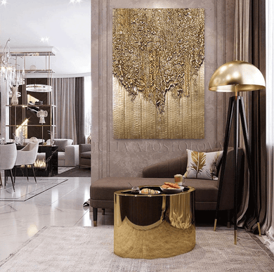 Abstract Gold Painting, Wabi Sabi Painting, Gold 3d Art, Minimalist Luxury Decor, Original Art, Julia Apostolova, Gold Painting Minimalist 3d Art Abstract Wabi Sabi Original Wall Art Luxury Decor Julia Apostolova, livingroom decor, xxl canvas painting wall decor wall art trendy wall art wabi sabi wall art, wabi sabi painting, wabi sabi gold decor, gold interior design ideas, gold wall art, gold sculpture painting, gold sculpture art, relief painting, gold wall art, luxury interior decor, original painting 