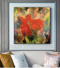 Floral Abstract Wall Art, Modern Painting Canvas Print Contemporary Home Art Decor, Julia Apostolova, floral abstract, interior, spring decor
