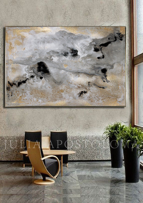 milky way, gold leaf painting, julia apostolova art, gold leaf art, interior, set of 2, black grey gold, watercolour, modern decor, happy clients, watercolor print, modern wall decor, wall art decor, wall art, contemporary two abstract prints, two abstract paintings, modern decor, canvas prints, golden accents, metallic accents, golden details, shining accents, sparkle art, interior design