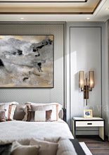 milky way, gold leaf painting, julia apostolova art, gold leaf art, interior, set of 2, black grey gold, watercolour, modern decor, happy clients, watercolor print, modern wall decor, wall art decor, wall art, contemporary two abstract prints, two abstract paintings, modern decor, canvas prints, golden accents, metallic accents, golden details, shining accents, sparkle art, interior design