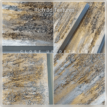 Close up Details of rich 3d textures, Stretched Canvas and Ready to be hang  on the wall