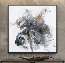 Modern Watercolor Painting, Gray Black White Gold Abstract Wall Art Canvas Print, Office Decor, Home Decor, Embellished Canvas, Interior, Julia Apostolova, Gold Leaf Abstract, Original Painting, Watercolor Painting, Minimalsit, Minimal Art, Large WallArt, Black and White, Abstract Watercolor, Livingroom Decor, Bedroom Art, Trendy Wall Art, Art Gifts, Shining Accents, Textures, Textured Canvas, embellished art, Gray Abstract, Hotel Decor, Minimal Artwork