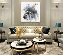 Modern Watercolor Painting, Gray Black White Gold Abstract Wall Art Canvas Print, Office Decor, Home Decor, Embellished Canvas, Interior, Julia Apostolova, Gold Leaf Abstract, Original Painting, Watercolor Painting, Minimalsit, Minimal Art, Large WallArt, Black and White, Abstract Watercolor, Livingroom Decor, Bedroom Art, Trendy Wall Art, Art Gifts, Shining Accents, Textures, Textured Canvas, embellished art, Gray Abstract, Metallic Accents, Gold Leaf Painting, Hotel Decor, Minimal Artwork