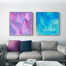 Lilac Pink Wall Art, Lilac and Turquoise Wall Art Set, Large Abstract Canvas Print, Romantic Painting ''Lilac Moon'' Art Gift for her, Purple Wall Art, Large Abstract Canvas Print, Romantic Purple Minimalist Painting, Girl Room Decor, Purple Abstract, Julia Apostolova, Lilac Pink Home Decor, Trend Art, Fluid Abstract Art, Lilac Abstract, Pink Abstract Wall Art, 