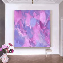 Lilac Pink Wall Art, Large Abstract Canvas Print, Romantic Painting ''Lilac Moon'' Art Gift for her, Purple Wall Art, Large Abstract Canvas Print, Romantic Purple Minimalist Painting, Girl Room Decor, Purple Abstract, Julia Apostolova, Lilac Pink Home Decor, Trend Art, Fluid Abstract Art, Lilac Abstract, Pink Abstract Wall Art