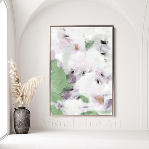 Minimalist Abstract Wall Art with Pastel Colors Sage Green Art Floral Painting ''Sense of Provence'' by Julia Apostolova, Abstract Wall Art with Pastel Colors Sage Green Art Floral Painting ''Sense of Provence'' Elegant Abstract Floral Painting French Canvas Print, Large Wall Art, Modern Decor, sage green beige, sage green wall art, light pink, black, mauve, oil wall art, neutral wall decor, neutral wall art, neutral painting, neutral decor, neutral art, neutral colors, zen wall art, zen painting